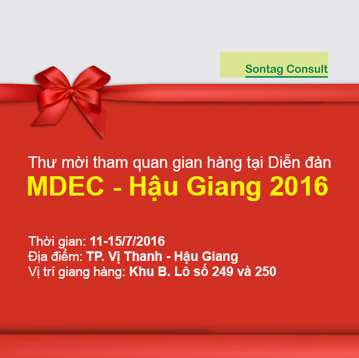Thư mời tham quan gian hàng tại Diễn đàn MDEC 2016 Hậu Giang